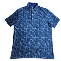 Hickey Freeman Golf Polo Palm Tree Print Stretch Performance Preppy Size... - $16.83