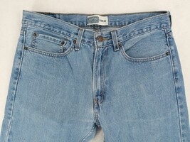 Levi&#39;s  34&quot;W x 32&quot;L Men&#39;s Blue Distressed Denim Jeans Size 100% Cotton M... - $12.34