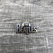 The Beatles Drop T Logo Vintage Enamel Pin Black &amp; Gold Tone 1990s Apple... - $19.48