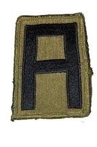 WWII US 1st ARMY Command 3&quot; Greenbacked Subdued type 1 cotton patch - £4.70 GBP