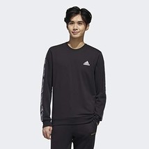 adidas Men&#39;s Essentials Tape Sweatshirt GD5448 Black/White Size Medium - $43.97