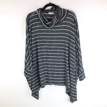 Maurices Women&#39;s Tunic Sweater Striped Cowl Neck Pullover Gray L/XL - £10.00 GBP