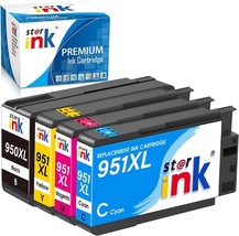Premium  950XL 951XL Black/Yellow/Cyan/Magenta Replacement Ink Cartridge for HP - £15.41 GBP