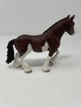 Schleich Clydesdale Mare Horse Brown Braided Mane Toy Figure - $10.99