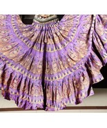 SOFT LAVENDER PURPLES SPARKLE  ATS TRIBAL SPARKLE PRINT GYPSY Skirt 25 Yards~36" - $138.59