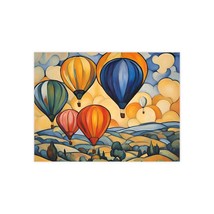Hot Air Balloon Landscape Ceramic Tile Backsplash Wall Art 6x8 Inches - $561.45 MXN