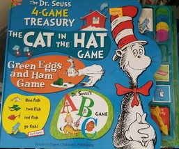 The Dr. Seuss 4-Game Treasury Cat In the Hat, Green Eggs &amp; Ham One Fish Two Fish - £26.14 GBP
