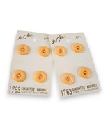 Vintage LeChic Peach Buttons NOS, 1/2&quot; (13mm), 8 Total, Japan, Beveled R... - $9.95