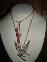Betsey Johnson Fashion Designer Beautiful Crystal Angel Necklace (New w/... - $14.80