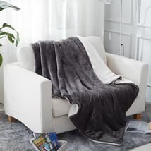 Sherpa Throw 50&quot;x60&quot; Faux Fur Sherpa Blanket Soft Fuzzy Plush blanket 8lb - £41.80 GBP