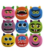 MONSTER FACE COIN PURSE 4&quot; Cute Plush Change Wallet Bag Zipper Case Girl... - €6,87 EUR