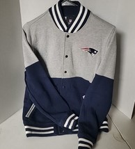 Youth New England Patriots Snap Button Varsity Jacket NFL Team Appare Sz L 14/16 - $12.16