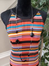 Vince Camuto Womens Multicolor Polyester Round Neck Sleeveless Top Blouse Size L - £19.95 GBP