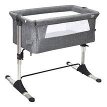 Babyjoy Portable Baby Bed Side Sleeper Infant Travel Bassinet Crib w/ Bag Grey - £166.76 GBP