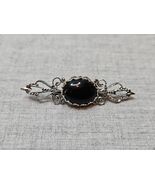Ornate Onyx Color Open Design Brooch Pin, 2.25&#39;&#39;, Vintage - €12,83 EUR