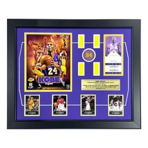 Kobe Bryant Final Lakers Game Used Confetti / Last Season Ticket Framed ... - £292.13 GBP