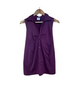 Motherhood Maternity Plum Violet Sleeveless Tank Collared Rear Tie Size ... - $16.27 CAD