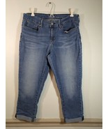 Signature By Levi Strauss 12 Jeans Mid Rise Modern Capri Stretch Cuffed - $11.88