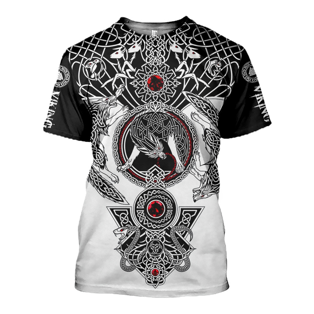 Viking tattoo son of valhala t shirts Men Steampunk 3D O-neck quick-dryi... - $9.99