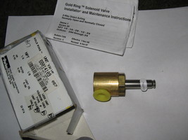 Parker, Gold Ring, Unit Valve, 1/4&quot; NPT, CV=.35 , 9.5W, Two-Way Direct A... - $28.60