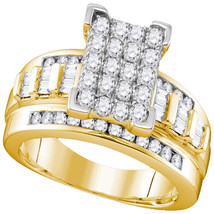 10kt Yellow Gold Round Diamond Bridal Wedding Engagement Ring 7/8 Ctw - £771.64 GBP