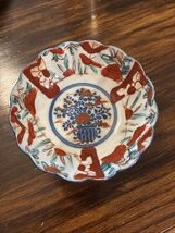 Antique Imari Hand painted Fluted Canton Basket Scalloped Bowl 5” Japan - $30.00