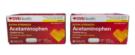 CVS Extra Strength Pain Relief, Acetaminophen 50 Caplets, 500 mg Pack 2 Exp 2024 - $28.70