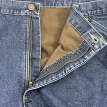 Wrangler Fleece Lined Carpenter Denim Pants Mens 42X30 Jeans Medium Wash - £14.64 GBP