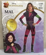 Halloween Disney Descendants Mal Maleficent Child Large Costume Two Piece - £11.68 GBP