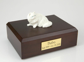 Persian White Cat Figurine Pet Cremation Urn Avail. in 3 Diff. Colors &amp; ... - £133.67 GBP+