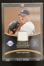 2008 Upper Deck Sweet Swatch Jeremy Bonderman SS-JB Game Worn Jersey Relic Patch - £9.39 GBP