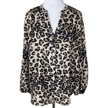 Boden Womens Animal Print Long Sleeve Blouse Sz 12 Leopard  - £19.98 GBP