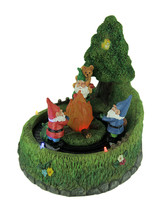 Scratch &amp; Dent Round the Fire LED Light Up Spinning Garden Gnome Statue - £12.50 GBP