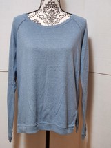 Alternative Earth Organics Size L Women&#39;s Top Raglan Split Hem Sweater A... - $16.82