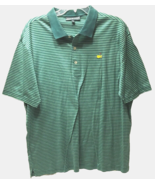 $9.99 Masters Collection Green Stripes Golf Pima Cotton Augusta Polo Shi... - $16.05