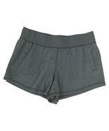 Athletic Works Women&#39;s Gray Green Terry Sweat Gym Shorts Pockets Size La... - $4.95
