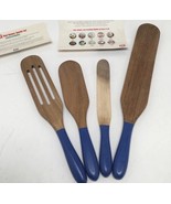 Mad Hungry 4 Piece Spurtle Set In Acacia  and Blue Silicone Handles, New - €21,31 EUR Mad Hungry 4 Piece Spurtle Set In Acacia  and Blue Silicone Handles, New - €21,31 EUR