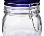 Bormioli Rocco Fido Square Jar with Blue Lid, 17-1/2-Ounce - £20.45 GBP
