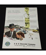 Chevrolet Maintenance Service Flyer Mailer 1959 S&amp;S  Chevrolet  Marshfie... - $27.10 CAD