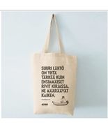 Putinki Moomin Pappa grey and the sea reusable canvas shopping bag 37 x ... - £23.11 GBP