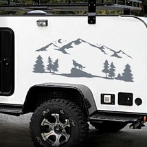 Car Vinyl Decal Stickers for SUV RV Camper Offroad Howling  Car Decoration Mount - £62.77 GBP