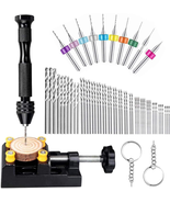 62-Piece Micro Twist Hand Drill Set for Jewelry, Crafting, and DIY Projects - $25.07