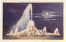 Clarence Buckingham Fountain, Grant Park, Illinois, vintage postcard - $11.99
