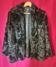 Style &amp; Co Women&#39;s black fur winter coat - Size S - £21.65 GBP