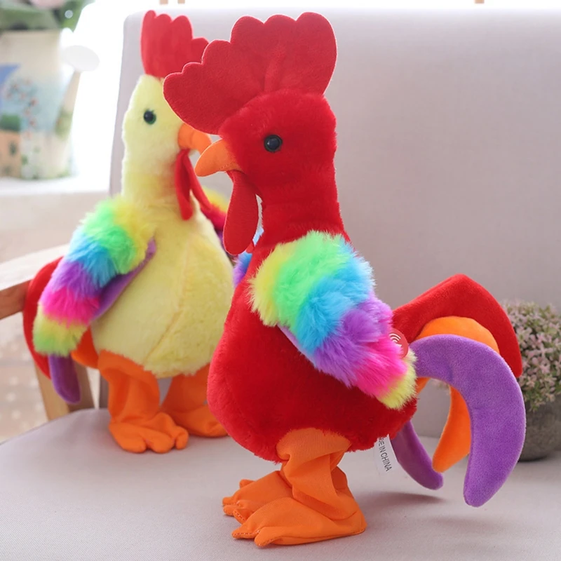 Robot Chicken Pet Toys Electronic Screaming Rooster Electric Funny Dance Sing - £19.47 GBP