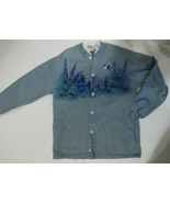 Sportswear Cardigan Seagreen Long Sleeve Button Down, Medium, Art Unlimited - $13.77