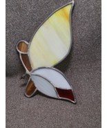 Vintage Hand Made Leaded Stained Slag Glass Butterfly Hanging  Free Stan... - £21.70 GBP