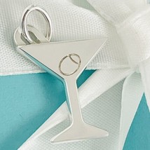 Tiffany &amp; Co Martini Glass Cocktail Olive Bar Charm in Sterling Silver - £275.77 GBP