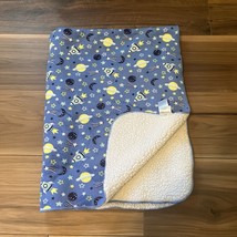 Kidgets Blue Outer space Baby Blanket Rockets Stars Planets Moons - $18.04