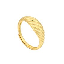 Exquisite 925 Sterling Silver Heavy Thick Rings with 18K Gold Plating (gold) - £23.56 GBP